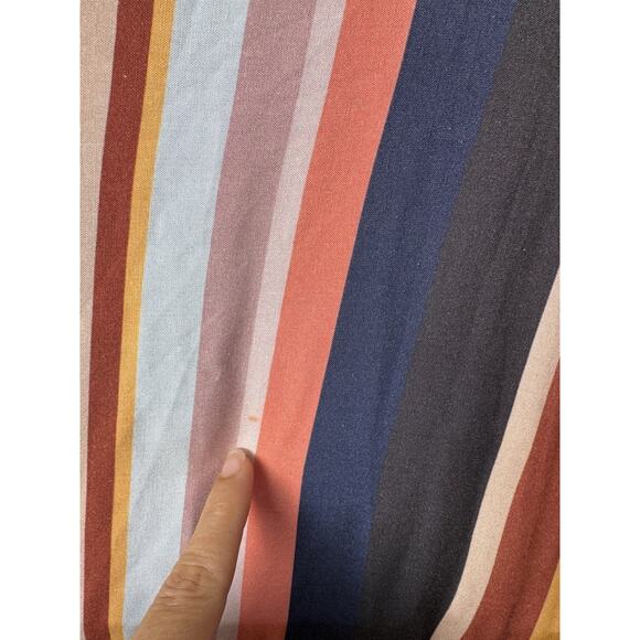 Farm Rio Striped Cut Out Sleeveless Midi Dress Resortwear Vacation Preppy XS est - Picture 5 of 11